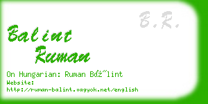 balint ruman business card